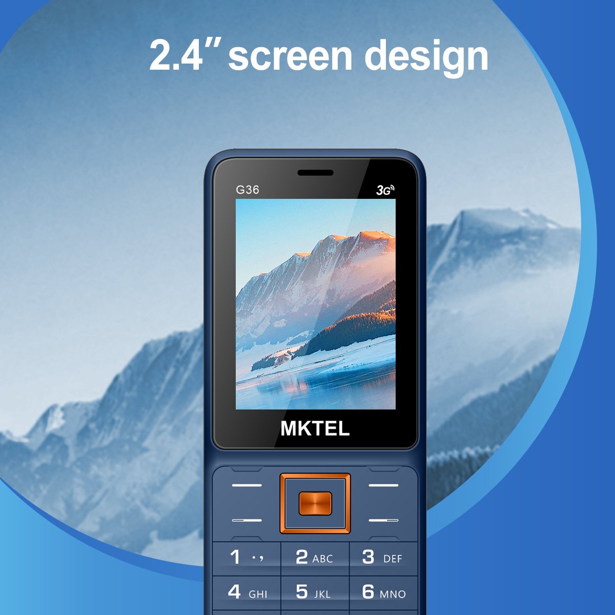 Retail 1pc 2.4" 3G+ Button Bar Cellphone G36 for Elderly People with Dual Sim Card 1800mAh Battery Strong Torch